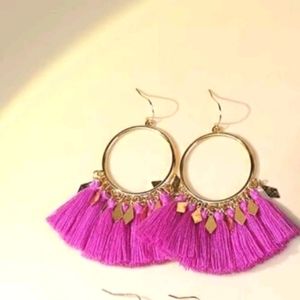 Tassle Hoop Earrings